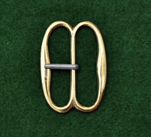 French large double D buckle, brass