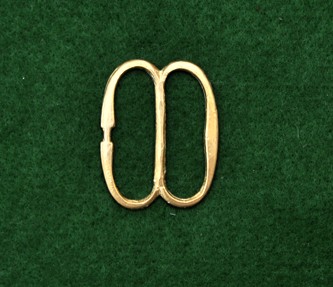 Small French double D buckle, reversed tongue
