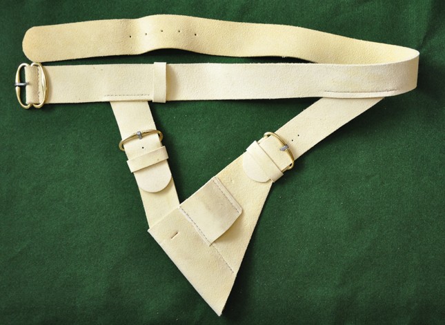 Soldier waistbelt with adjustable sword frog (3 buckles)  