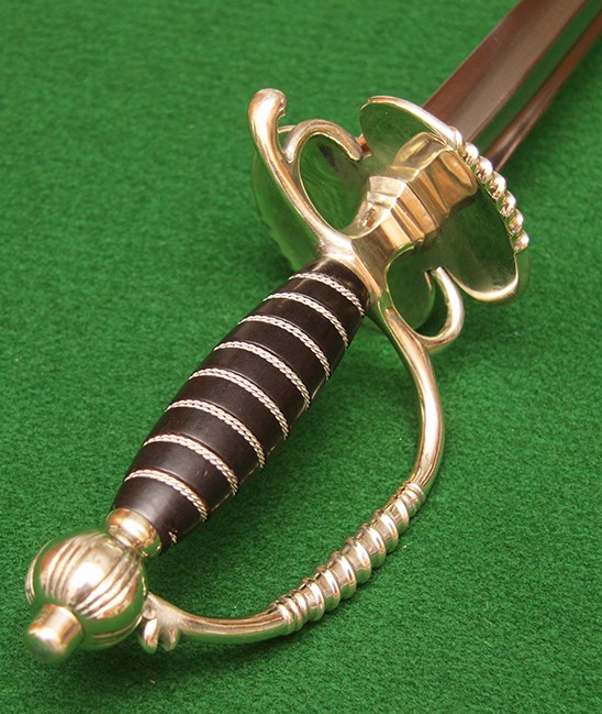 Small Sword - Colichemarde blade - yellow brass or white metal